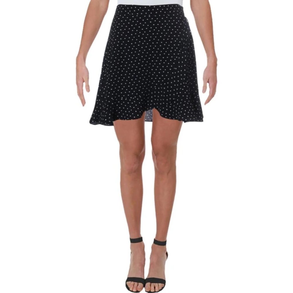 NWT Aqua Blue Polka Dot Ruffled Skirt